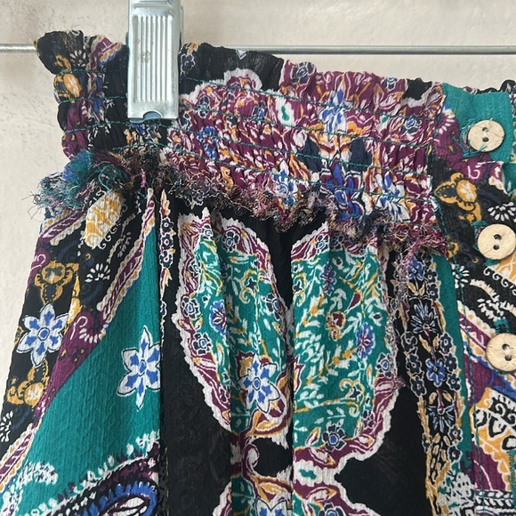 INTIMATELY FREE PEOPLE Sz XS STARSHINE SHEER PRINTED SMOCKED WAIST LOUNGE PANT - Picture 6 of 11